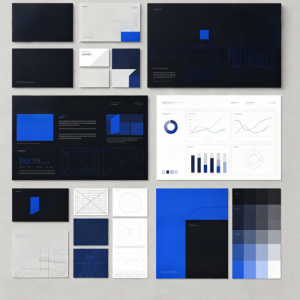 Corporate PPT Brochure with Matching Graphic Design