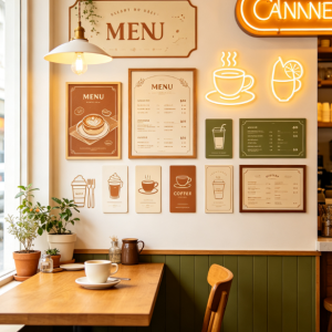 Menu Price List + Store Wall Decoration Graphic Design